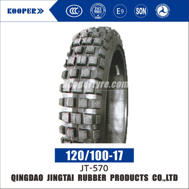 KOOPER 17 Inch Tyres Super Wear-resistant Run-flat Motorcycle Off Road Tubeless Tyre/Tires/Tire (120/100-17) With ISO E-MARK CCC DOT SGS COC SONCAP
