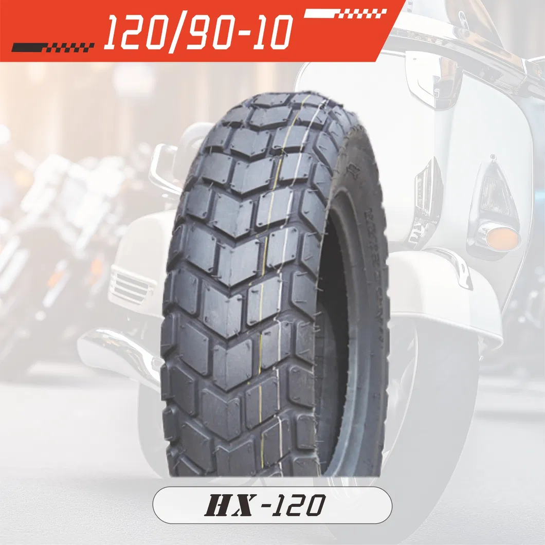 6PR/8PR Super Highway Tread Motorcycle Tubeless Tires (120/90-10)