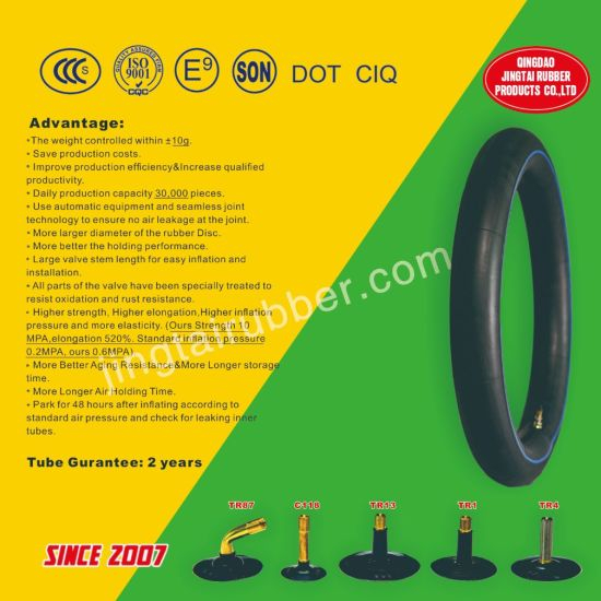 Southeast Asian Market Use Durable Motorcycle Natural Inner Tube (2.25-14) with ISO Standard