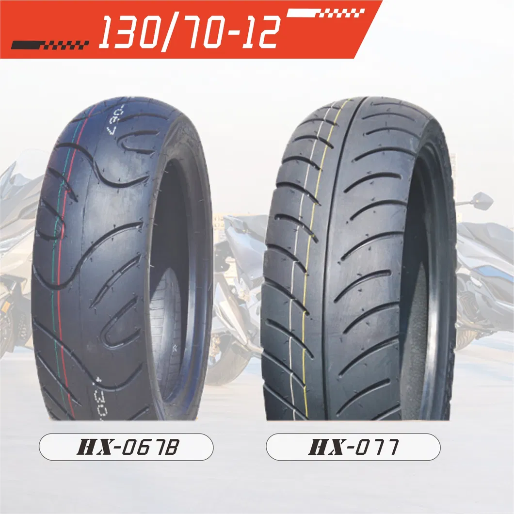 Durable Scooter Tyre (130/70-12) with ISO E-MARK CCC DOT Certification