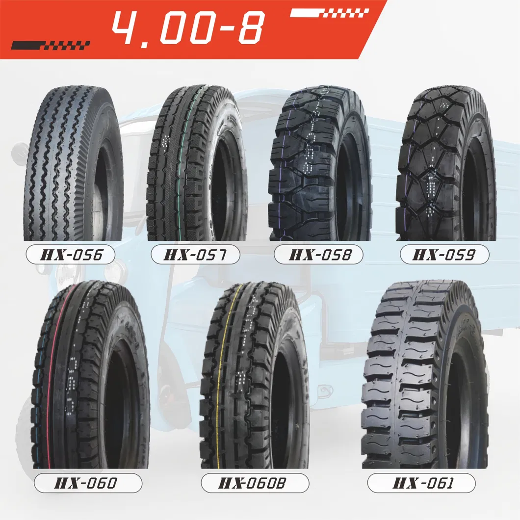 Heavy-Duty 8PR Tricycle Tube Tyre (4.00-8) with ISO/DOT/E-MARK