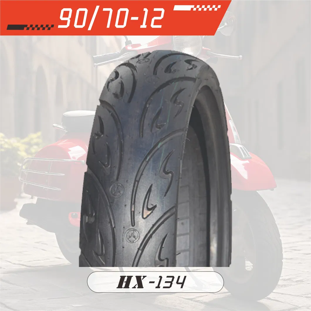 6PR/8PR Super Highway Tread Motorcycle Tubeless Tyres/Tires (90/70-12) With ISO,CCC,E-MARK,DOT