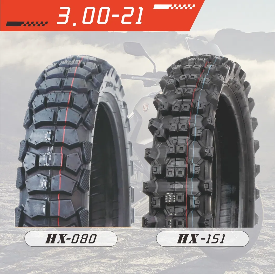 Premium Factory Motorcycle Tyres /Tires for All Weather Conditions (3.00-21)