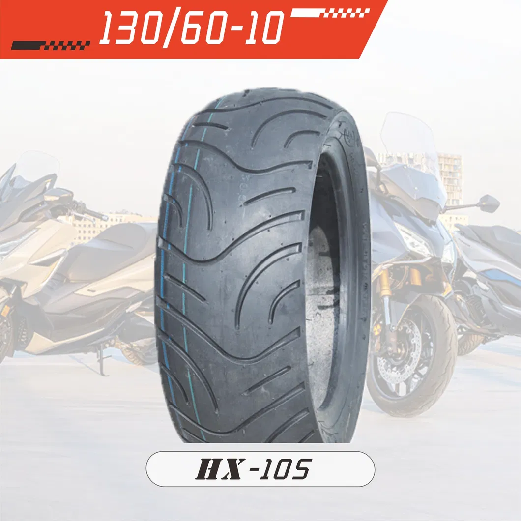 Superior Quality Highway Tread Motorcycle Tyres 6PR/8PR (130/60-10) E-MARK Approved